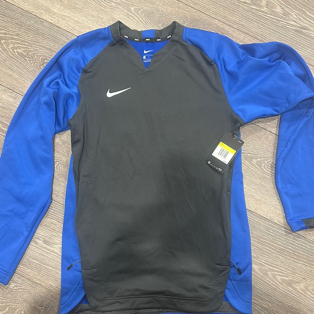 Nike Black and Royal Blue Athletic Top